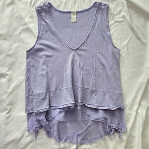 We The Free People Distressed Layered Boho Grunge Tank Top S